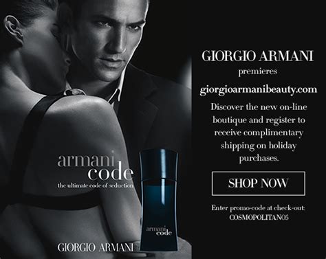 giorgio armani promo code.